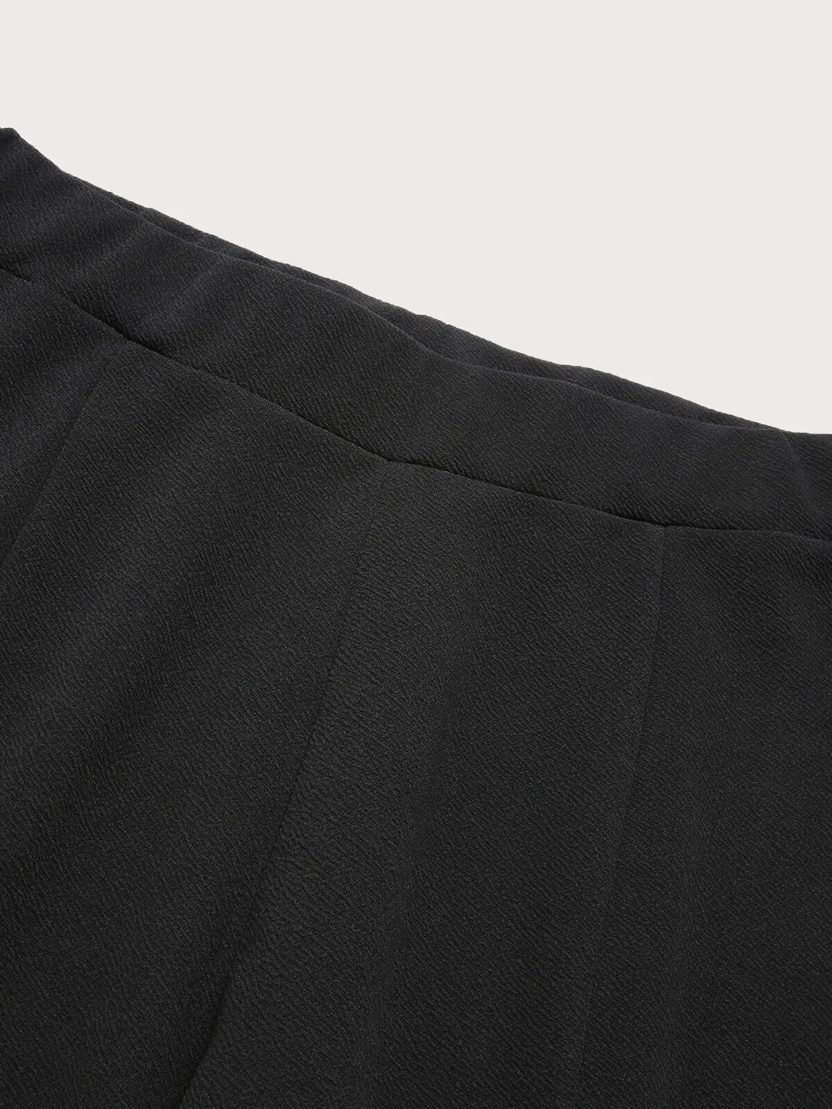 Plus Size Solid High Rise Elastic Waist Pants