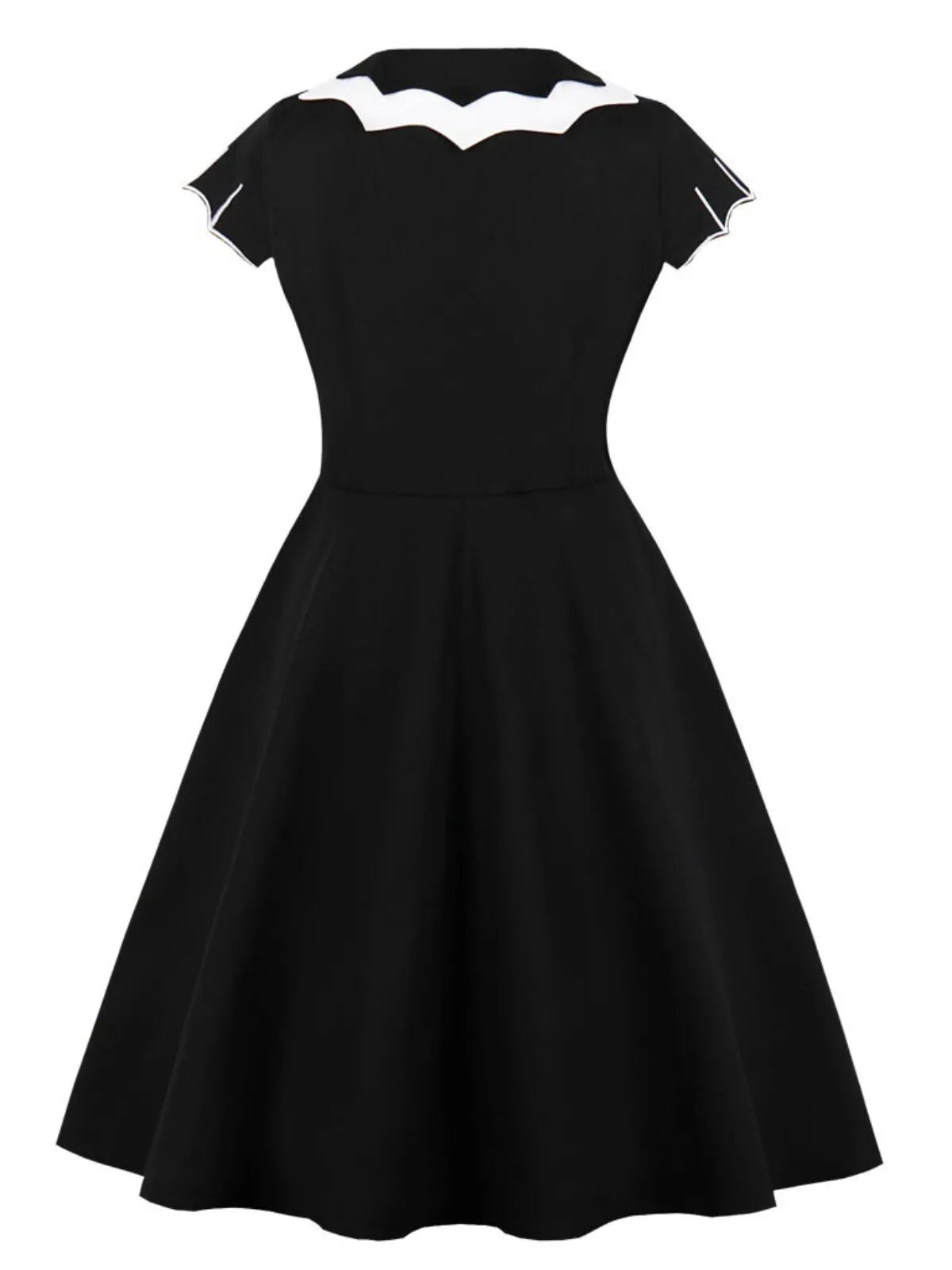 Plus Size Vintage Spider Web Bat Halloween Embroidery A-line Dress 