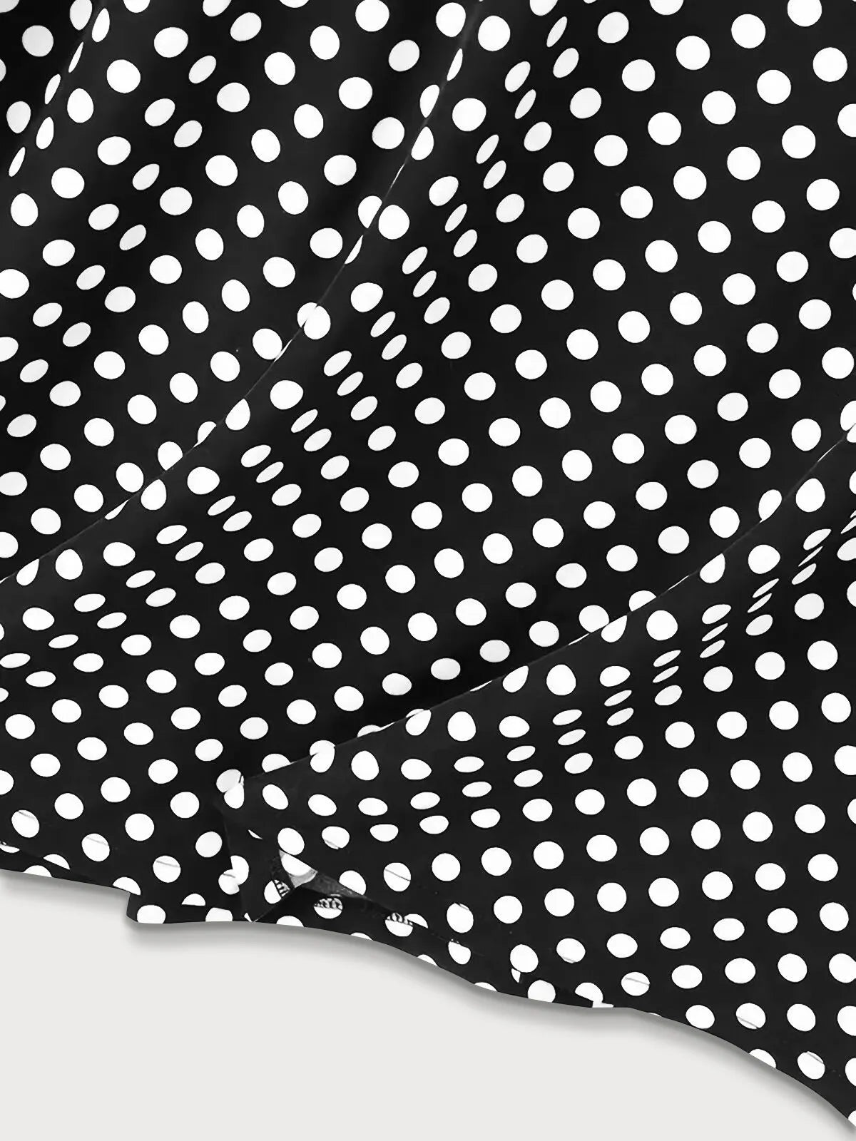 Polka Dots Zipper Round Neck A-line Dress