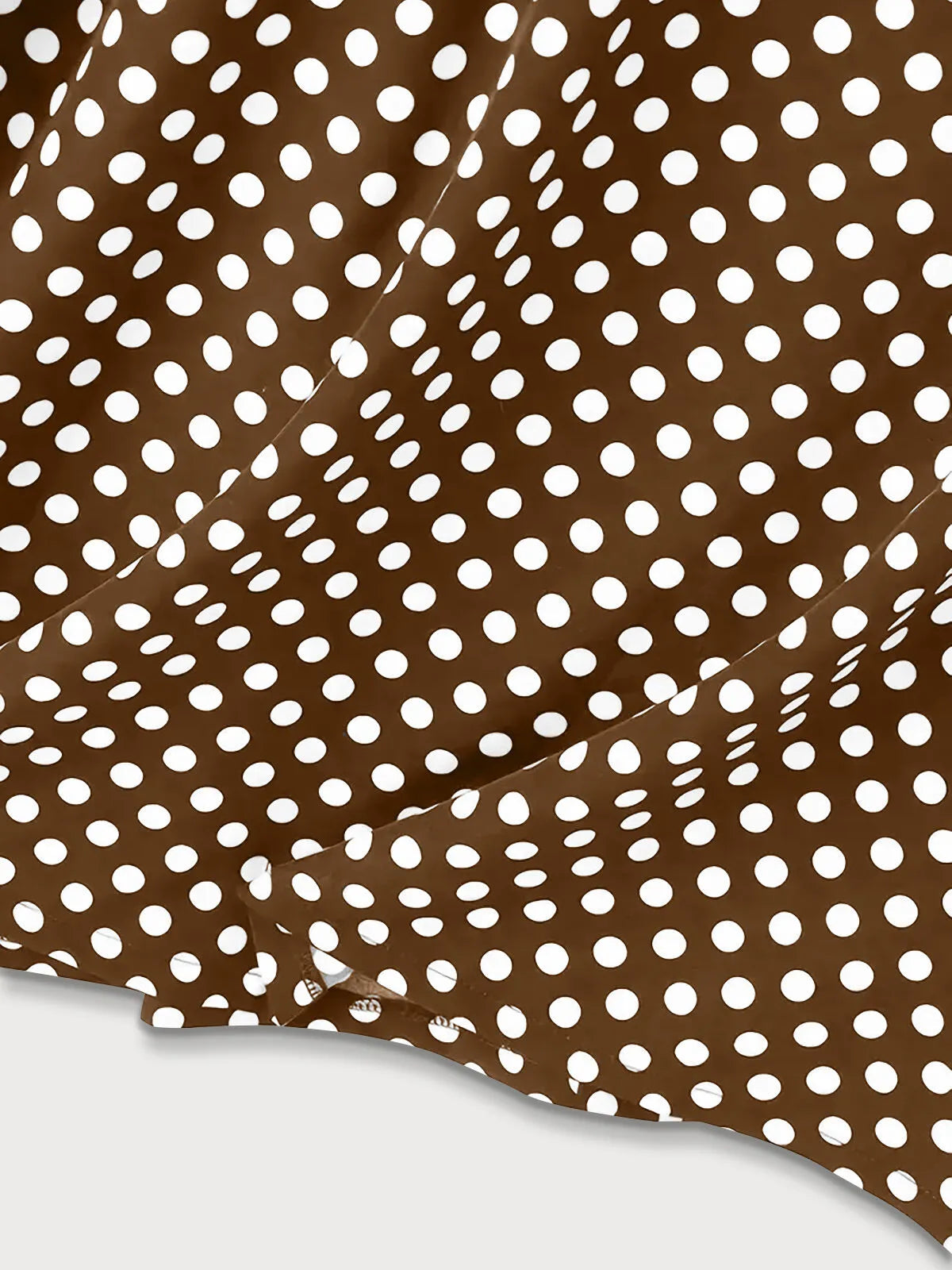 Polka Dots Zipper Round Neck A-line Dress