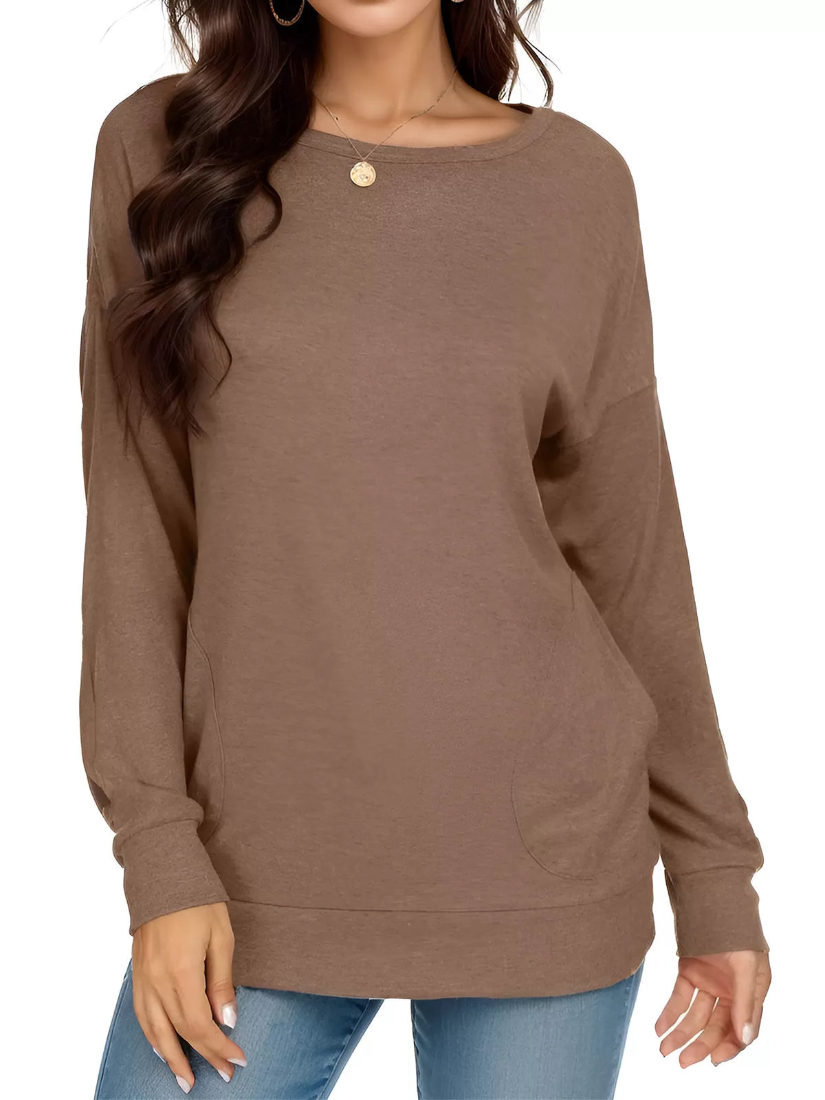 Round Neck Long Sleeve Sweatshirt