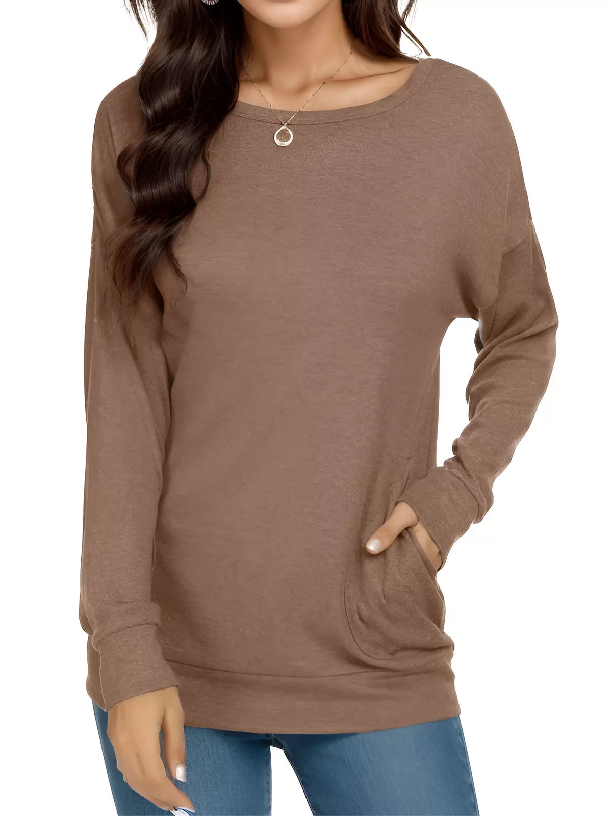Round Neck Long Sleeve Sweatshirt