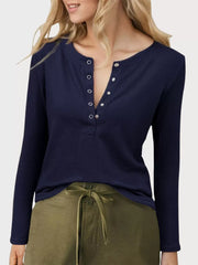 Round Neck Regular Long Sleeve T-shirt