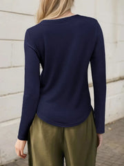 Round Neck Regular Long Sleeve T-shirt