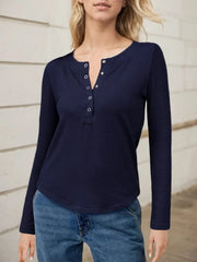 Round Neck Regular Long Sleeve T-shirt