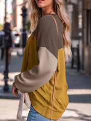 Round Neck Regular Long Sleeves Knit Sweater