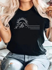 Scenery Round Neck T-shirt