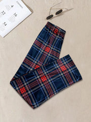 4-Pack Scottish Plaid Woven Fabric Long Pajama Bottom
