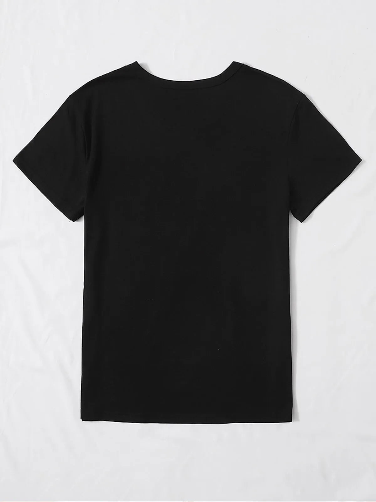 Skeleton Heart Print Round Neck T-shirt