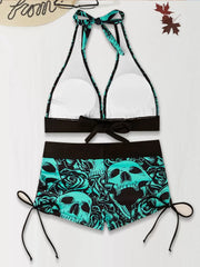 Skeleton Low Rise Halter Bikini