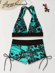 Skeleton Low Rise Halter Bikini