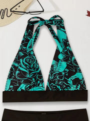 Skeleton Low Rise Halter Bikini