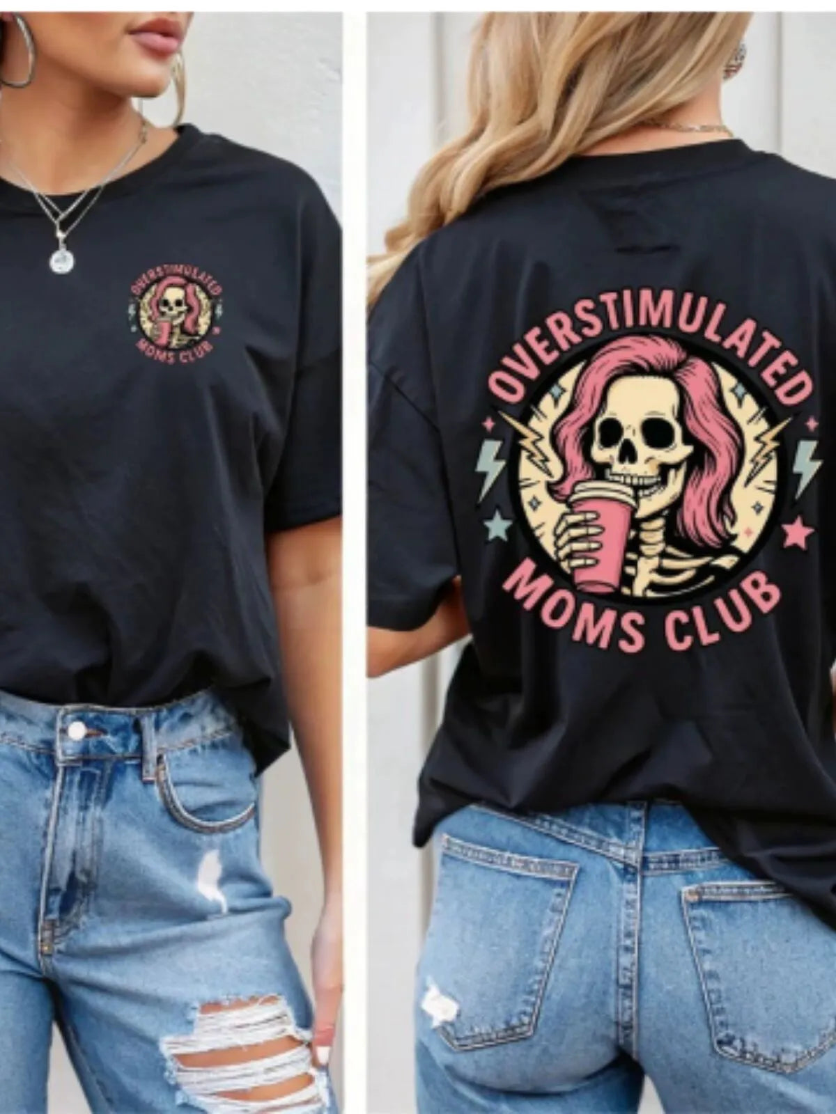 Skeleton Round Neck Regular Sleeve Short Sleeve Regular T-shirt