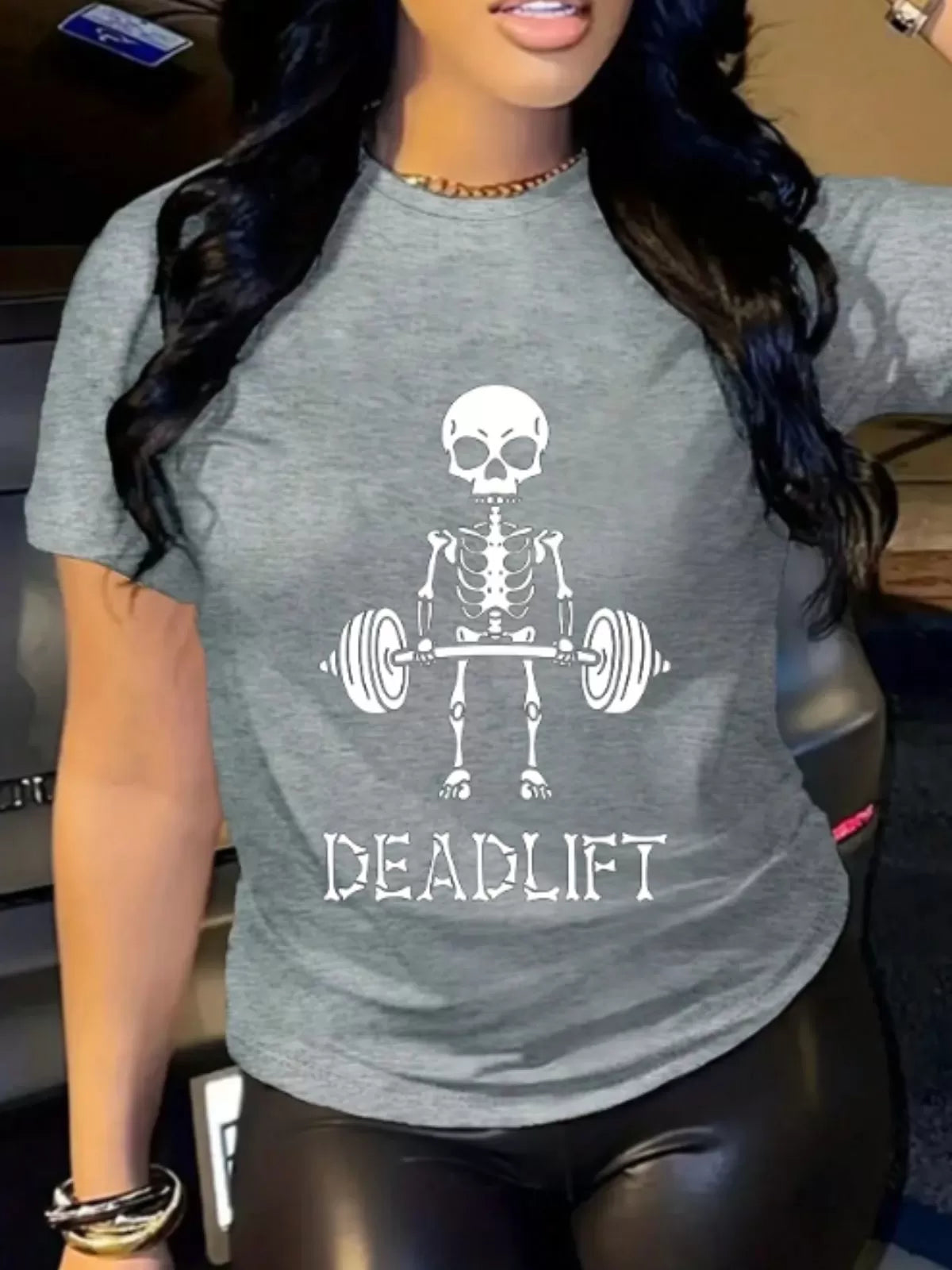 Skeleton Round Neck Regular Sleeve Short Sleeve Regular T-shirt