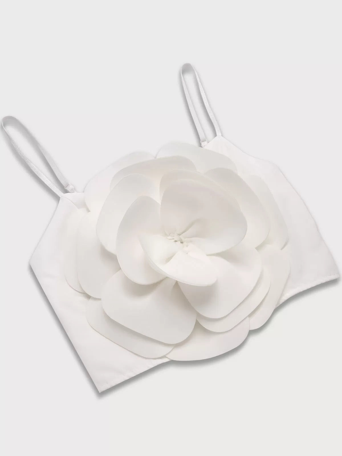 Solid 3D Flower Spaghetti Strap Cami