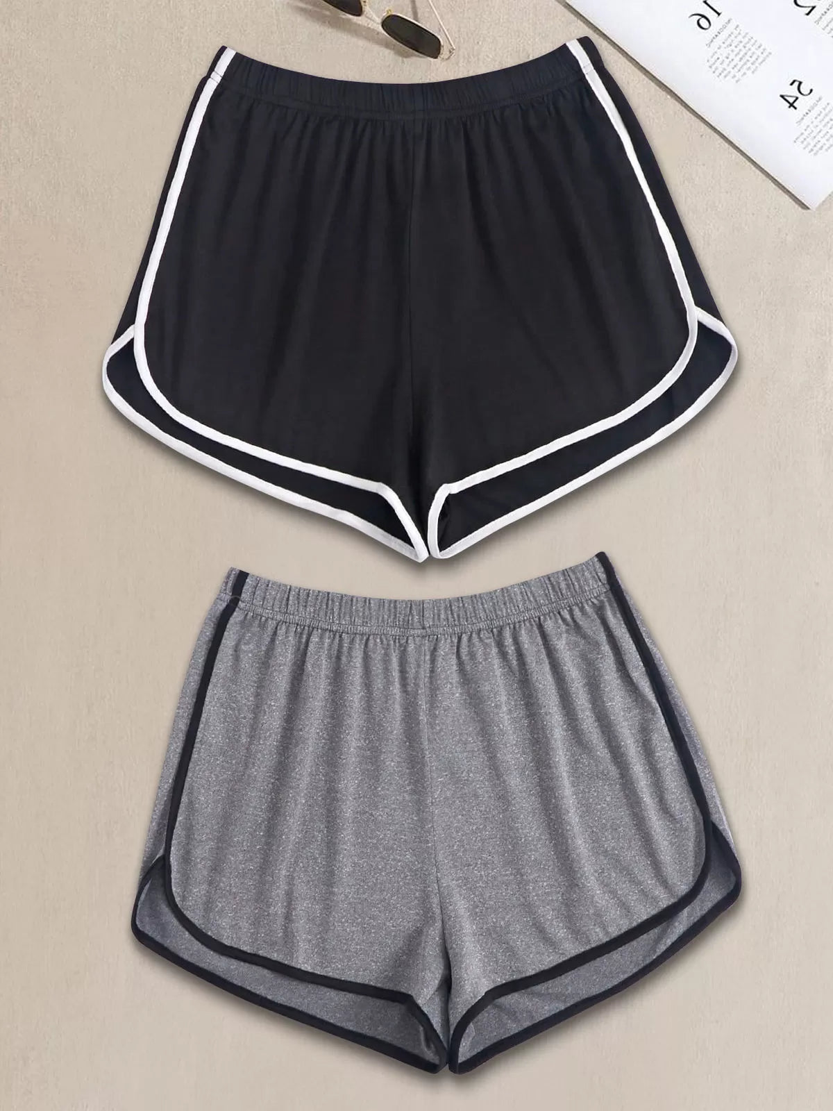 2-Pack Solid Pajama Shorts