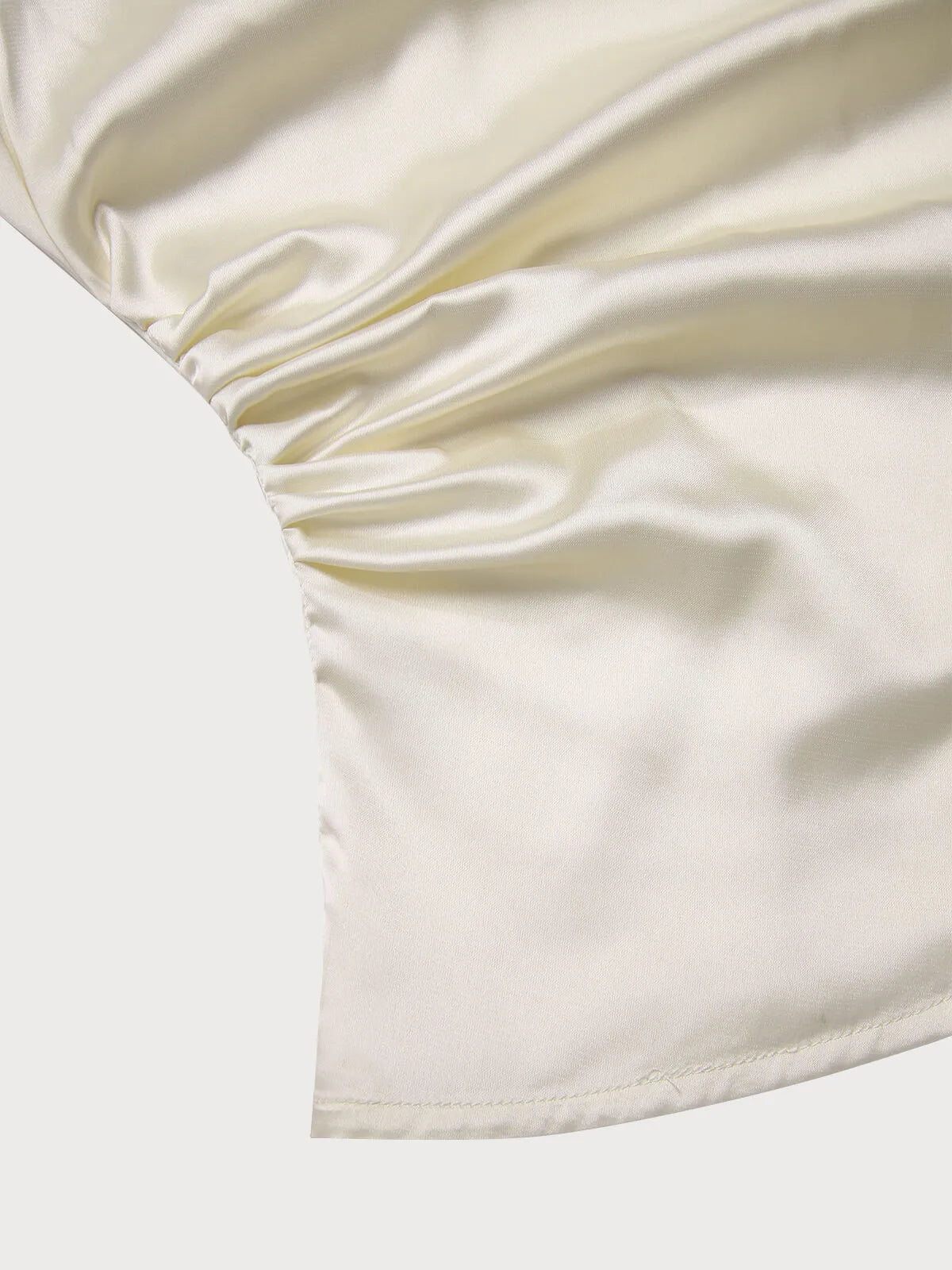 Solid Asymmetrical Round Neck Flare Regular Blouse