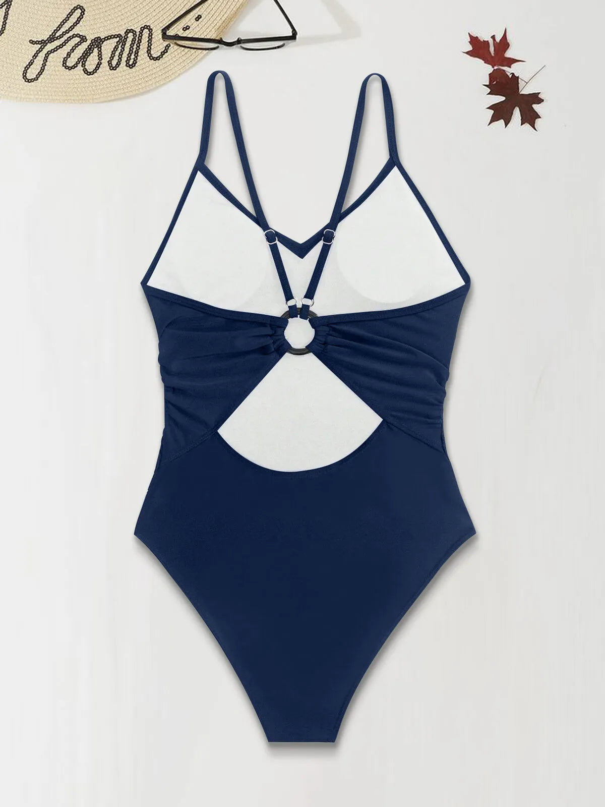 Solid Backless High Rise One-piece