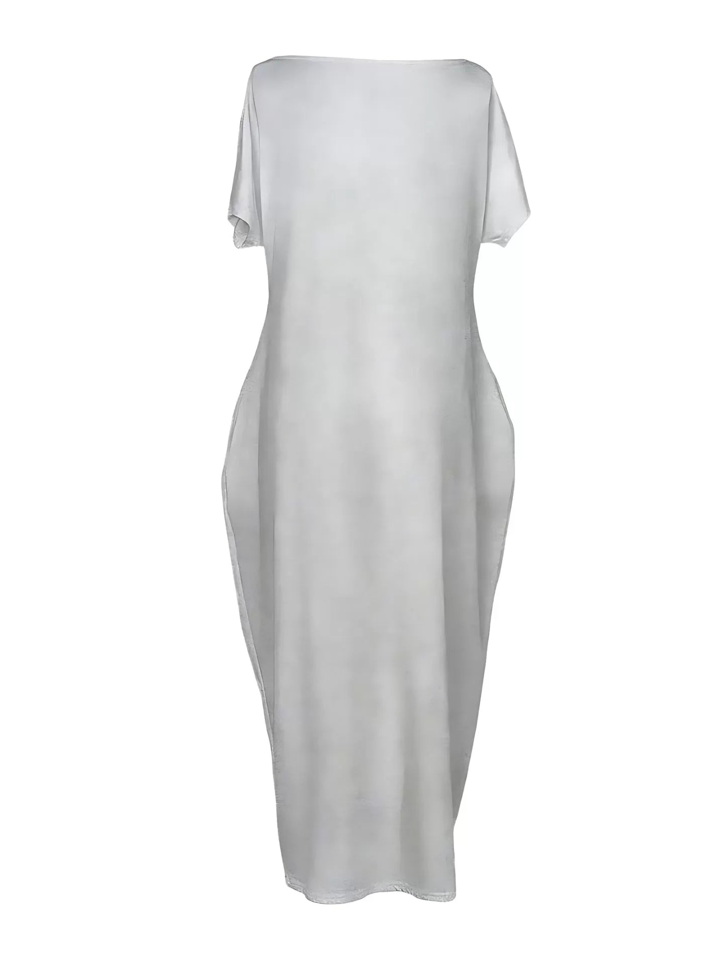 Solid Batwing Sleeve Casual Comfy Baggy Nightgown