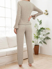 2pcs Solid Pajama Pants Set