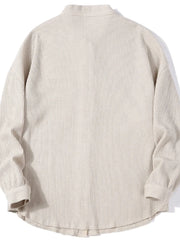 Solid Lapel Loose Fit Batwing Sleeve Waffle Knit Button Down Coat