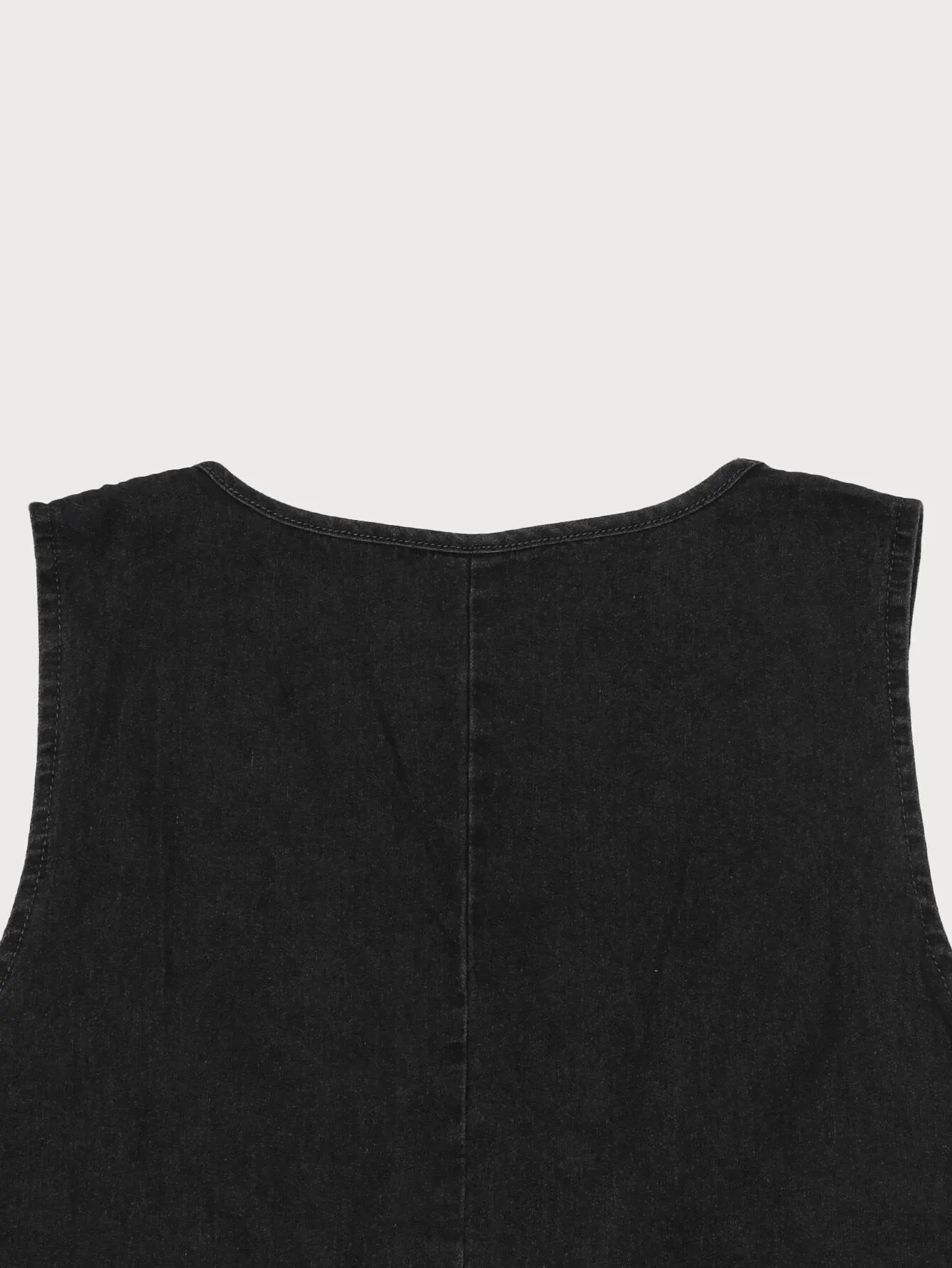Solid Button V-neck Bodycon Dress