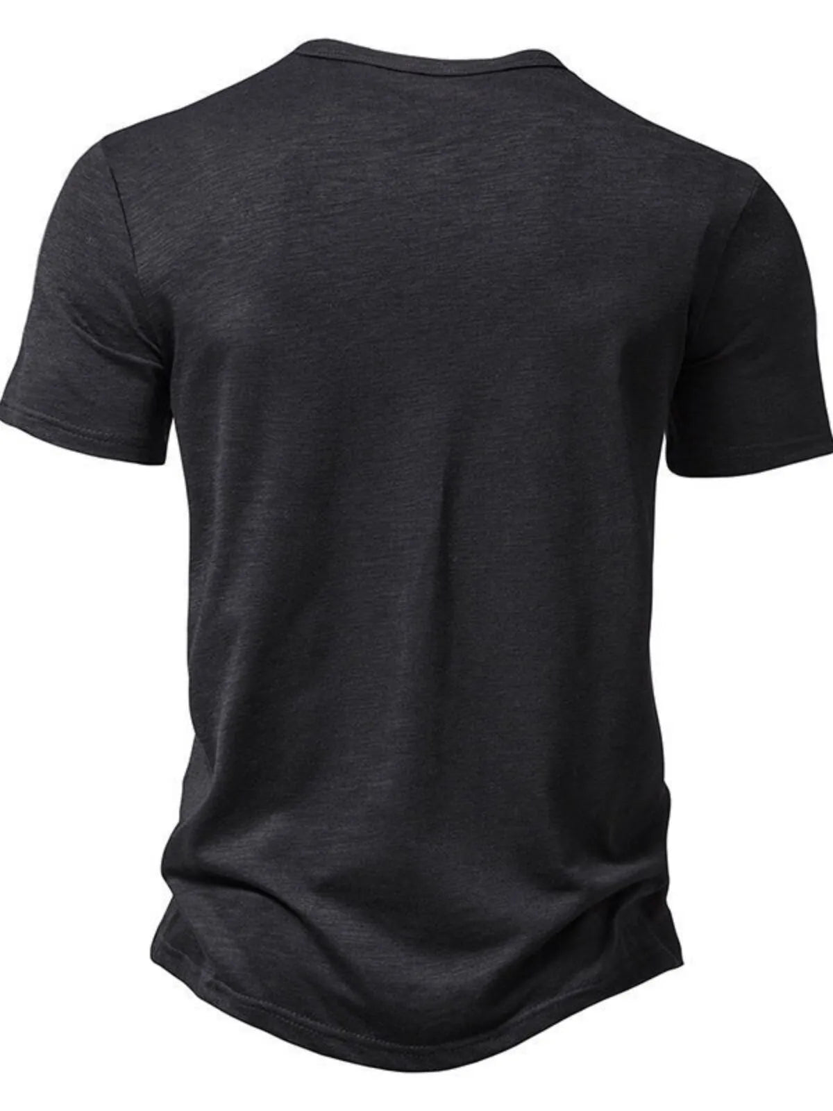 Solid Casual Round Neck Henley -shirt