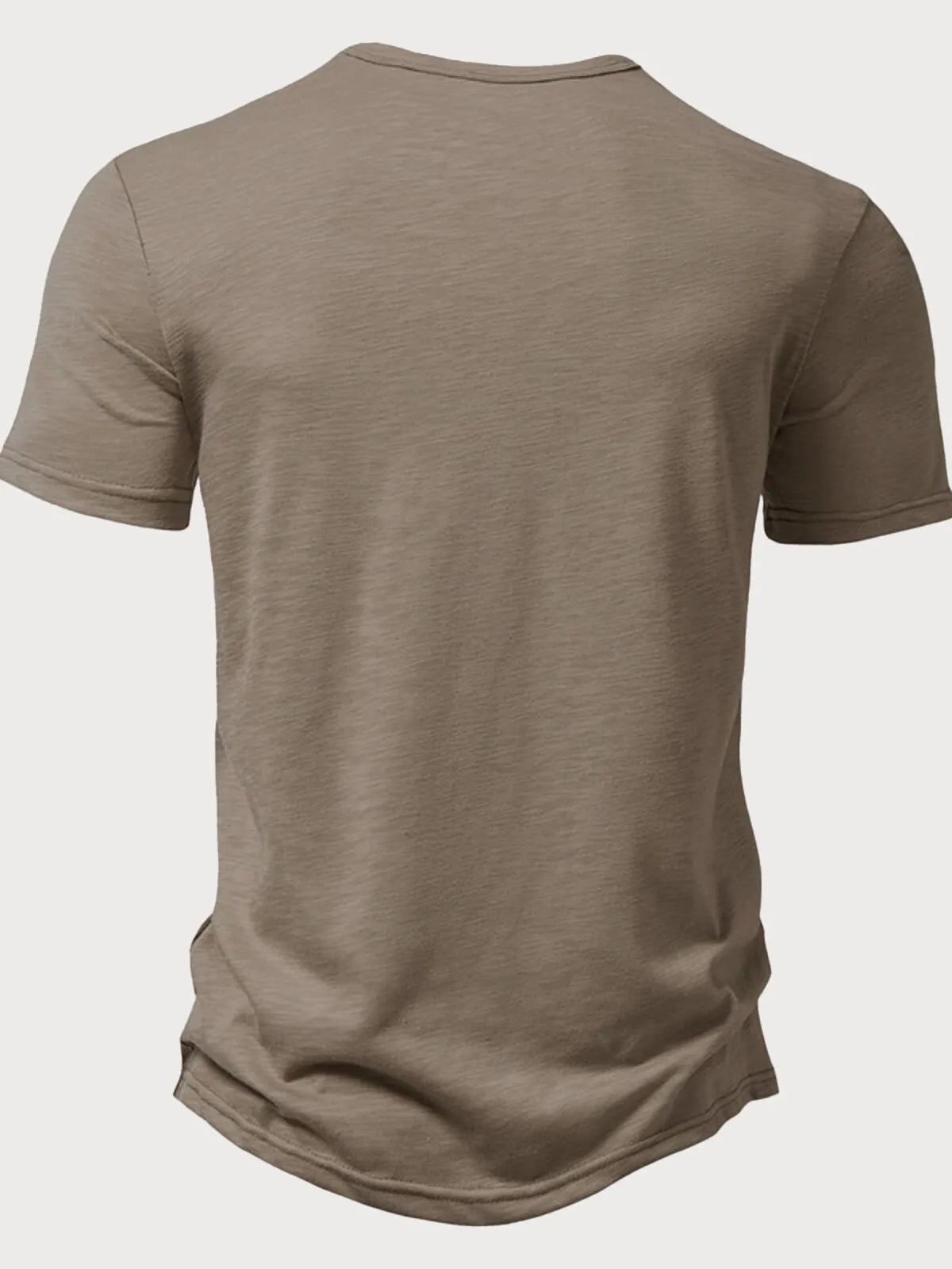 Solid Casual Round Neck Henley -shirt