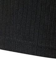 Solid Casual Round Neck Henley T-shirt