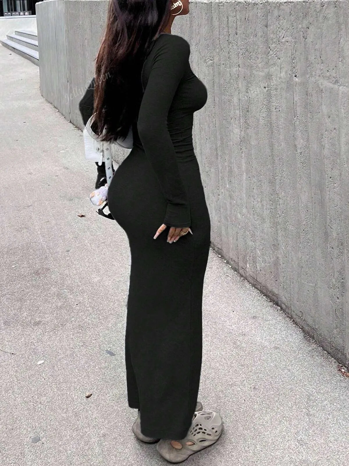 Solid Scoop Bodycon Dress