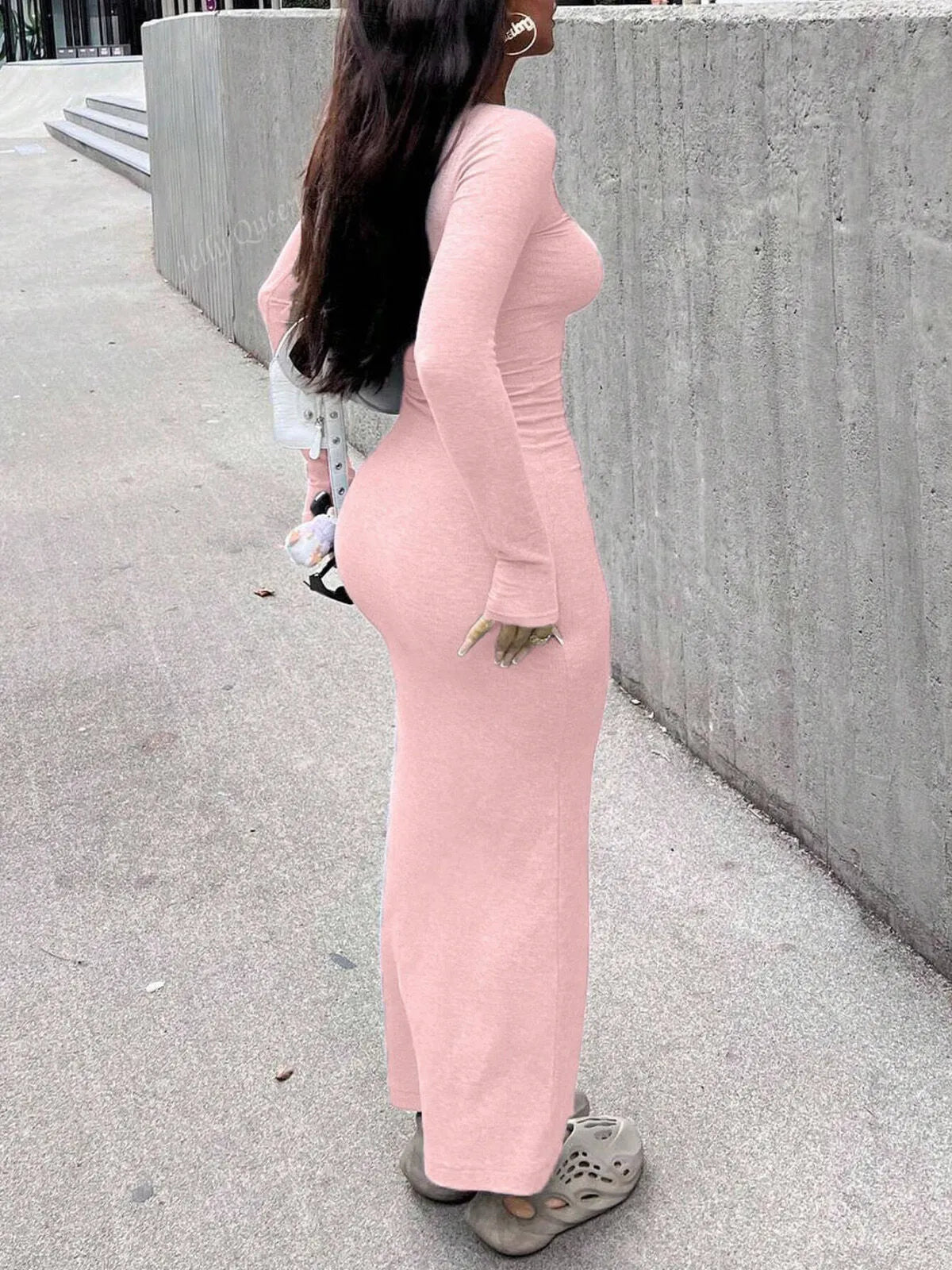 Solid Scoop Bodycon Dress
