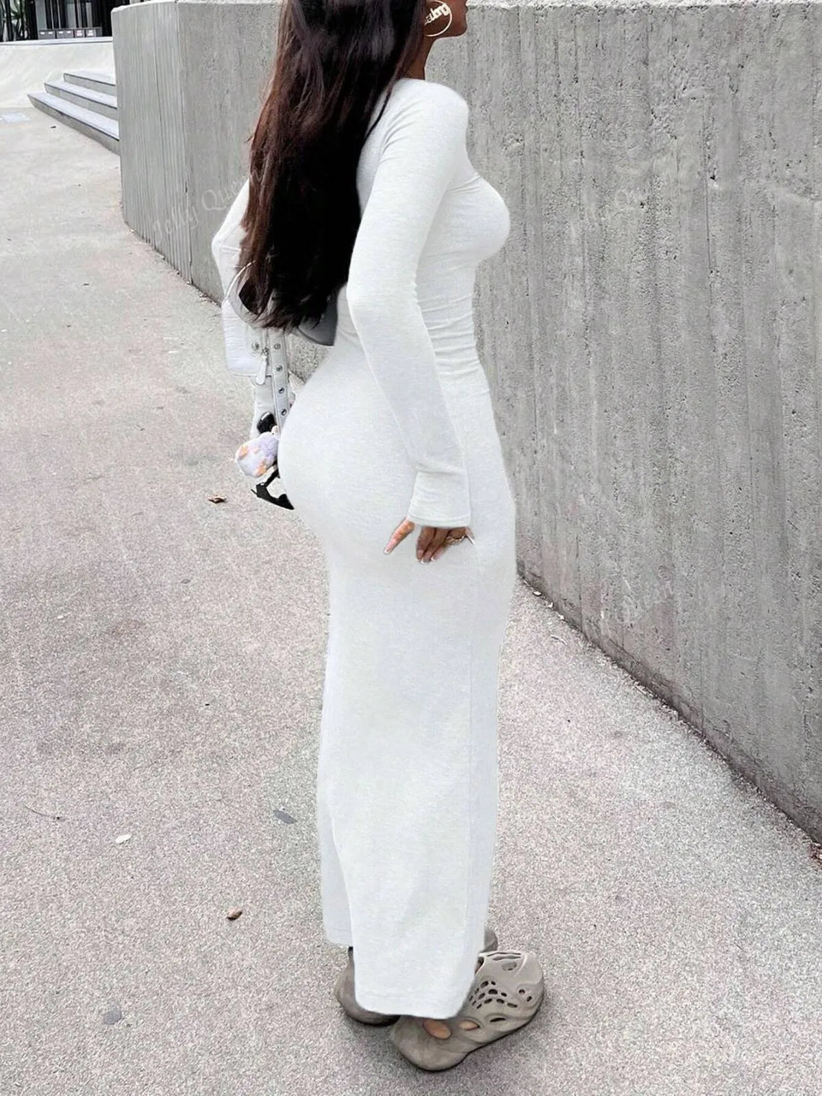 Solid Scoop Bodycon Dress