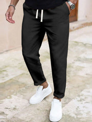 Solid Casual Straight-leg pants