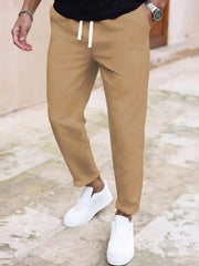 Solid Casual Straight-leg pants