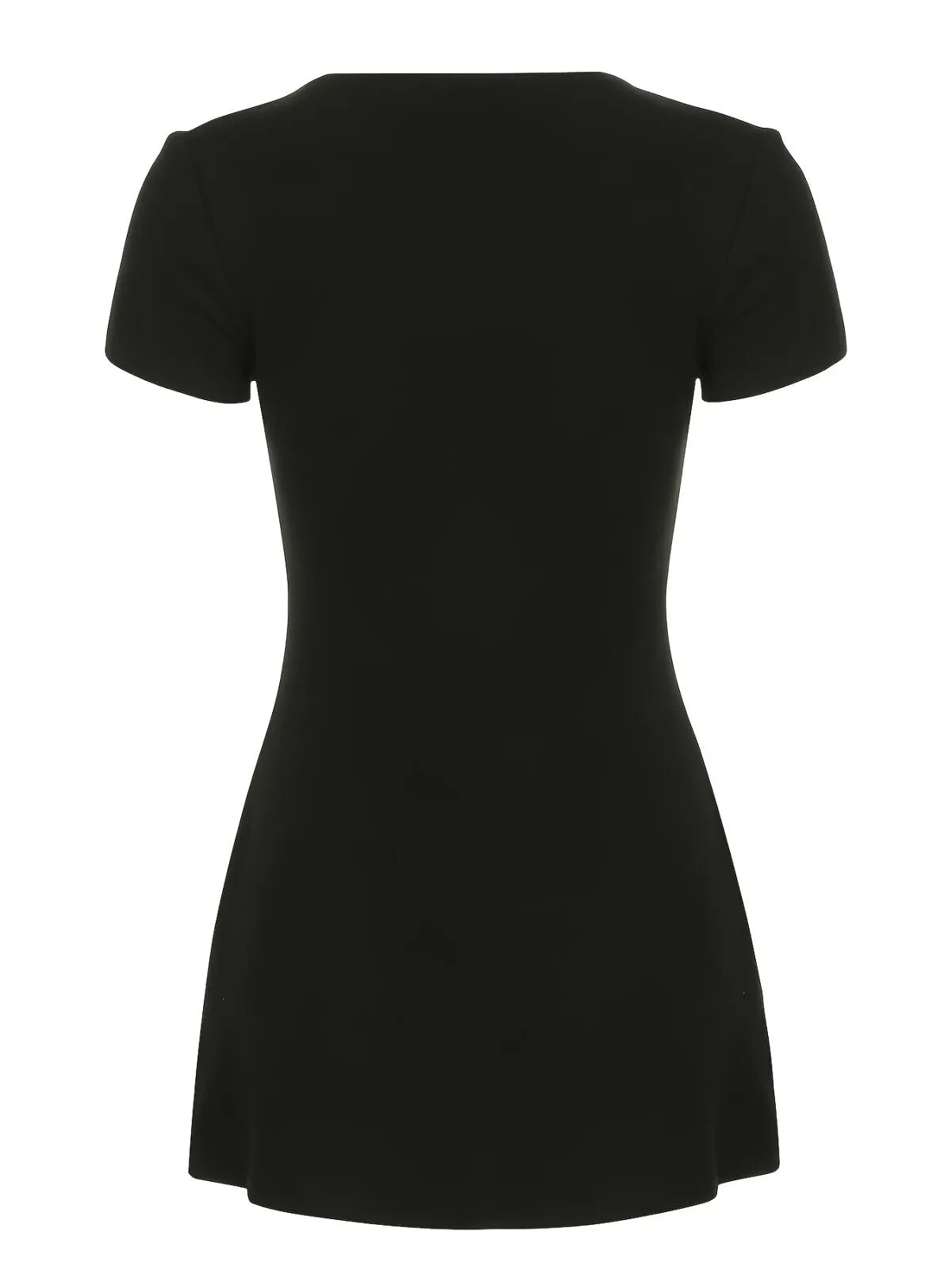 Solid Casual Summer Button Deep V Neck A-line Dress for Daily Wear