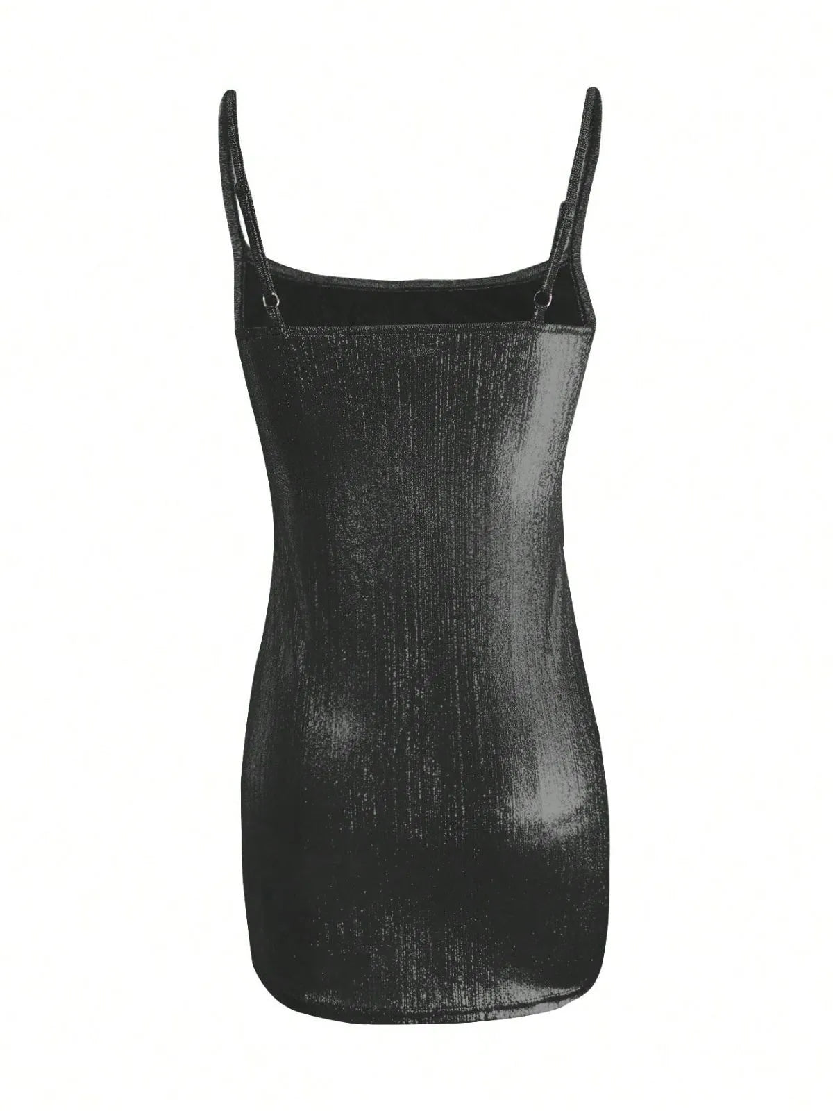 Solid Sexy Sequin Spaghetti Strap Bodycon Dress