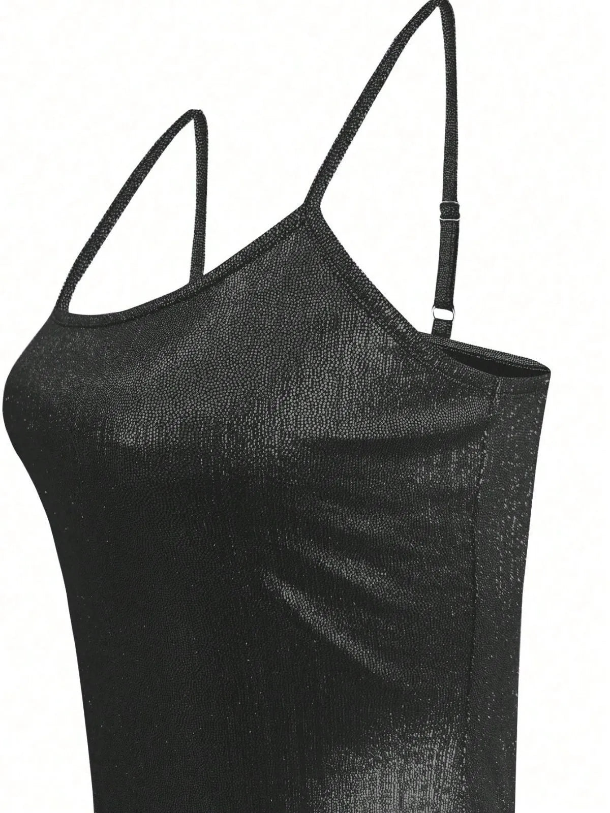 Solid Sexy Sequin Spaghetti Strap Bodycon Dress