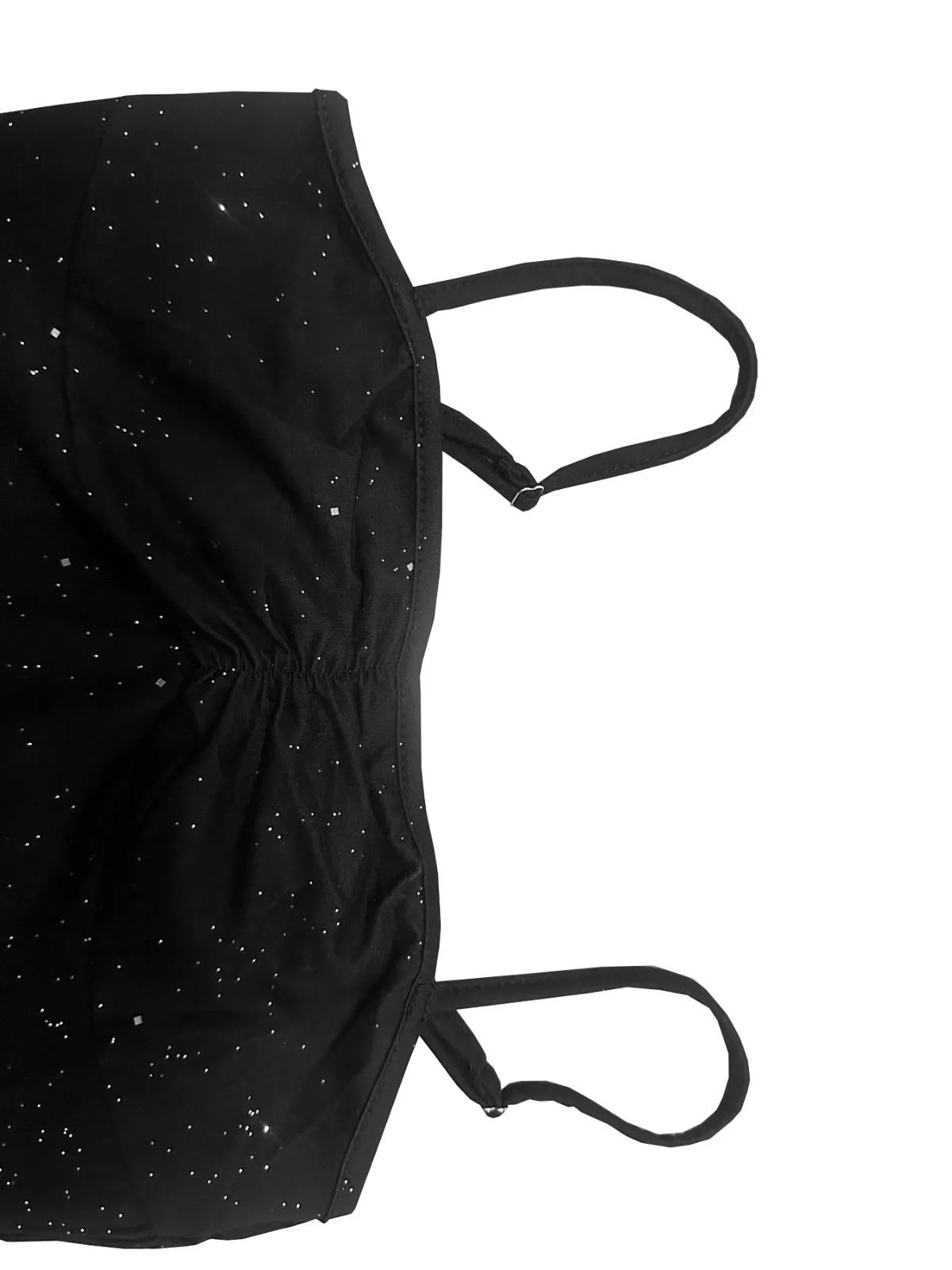 Solid Sexy Sequin Spaghetti Strap Bodycon Dress
