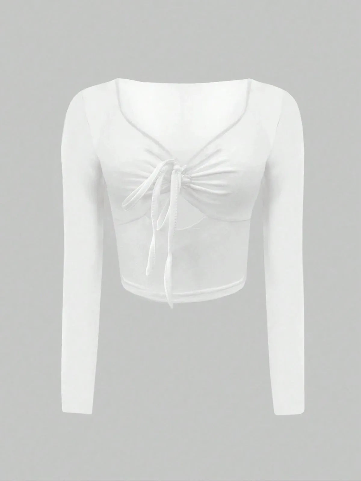 Solid Cut Out Round Neck Blouse