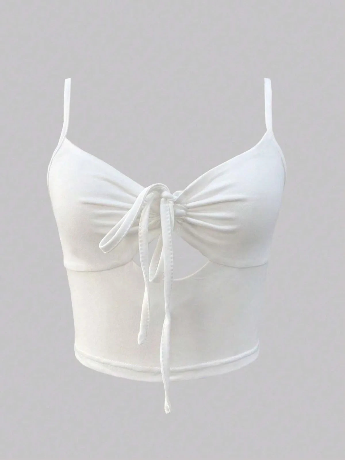Solid Cut Out Spaghetti Strap Cami