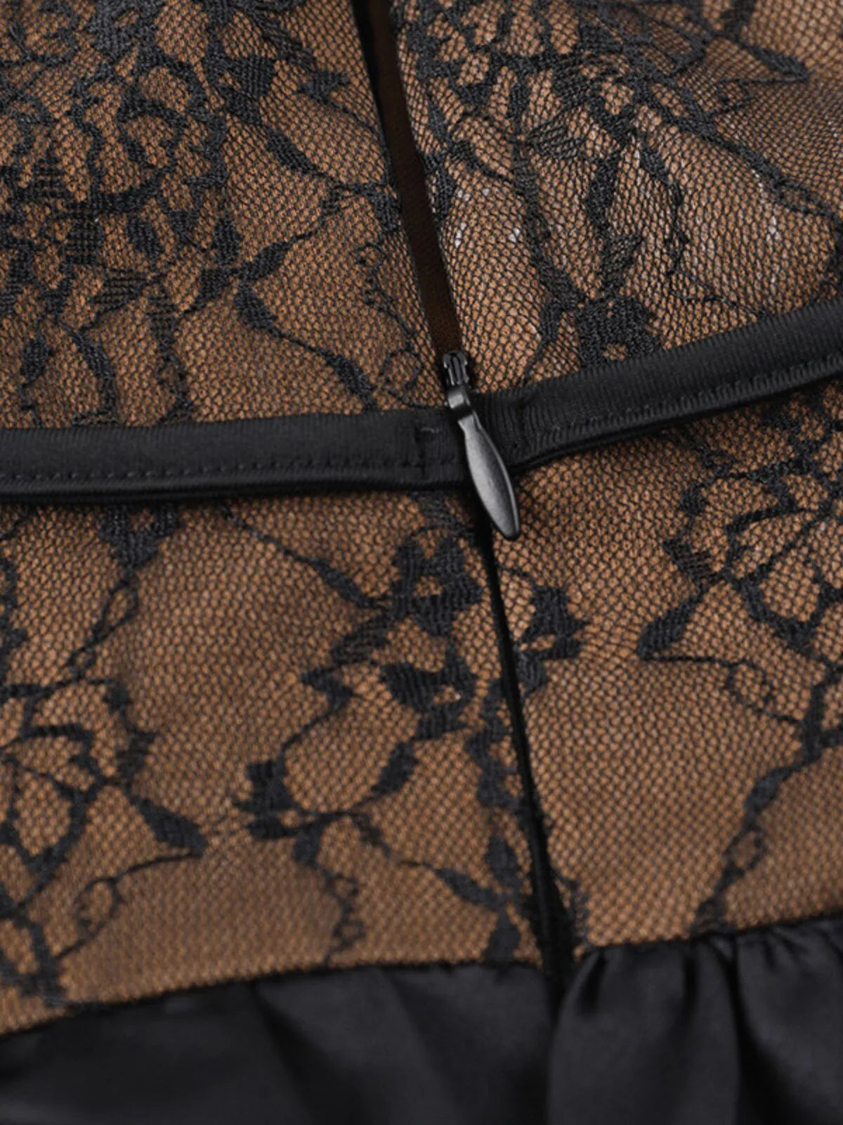 Solid Dark Style Halloween Slim Sexy Lace Spaghetti Strap A-line Dress