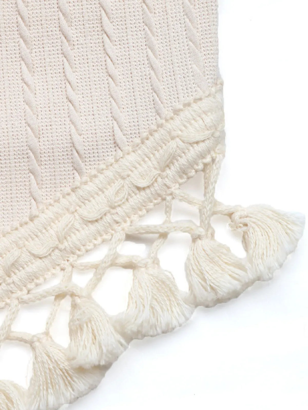 Solid Fringe Halter Cami