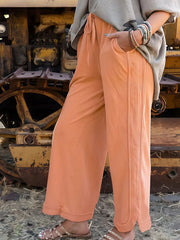 Vintage High Waist Baggy Washed Drawstring Palazzo Pants