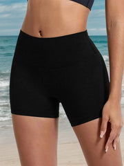 Solid High Rise Shorts