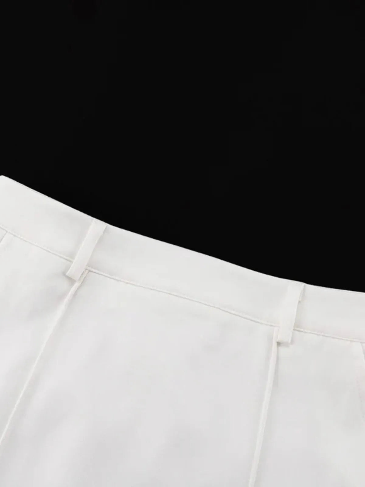 Solid Color Elegant Autumn/Spring Old Money Style Thick fashion H-shaped Commuting Hidden Center Back Skirt