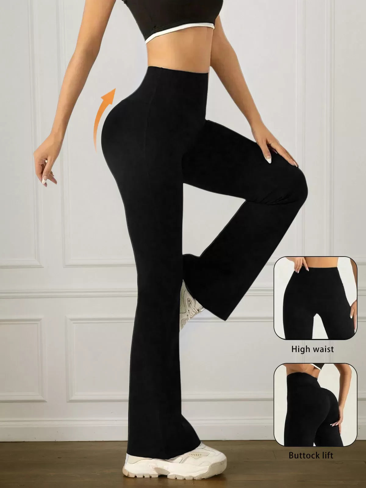 Solid High Rise Slip-on Leggins