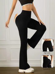 Solid High Rise Slip-on Leggins