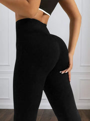 Solid High Rise Slip-on Leggins