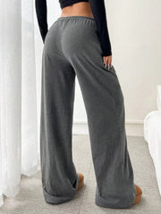 Solid Knot High Rise Palazzo Pants