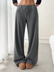 Solid Knot High Rise Palazzo Pants